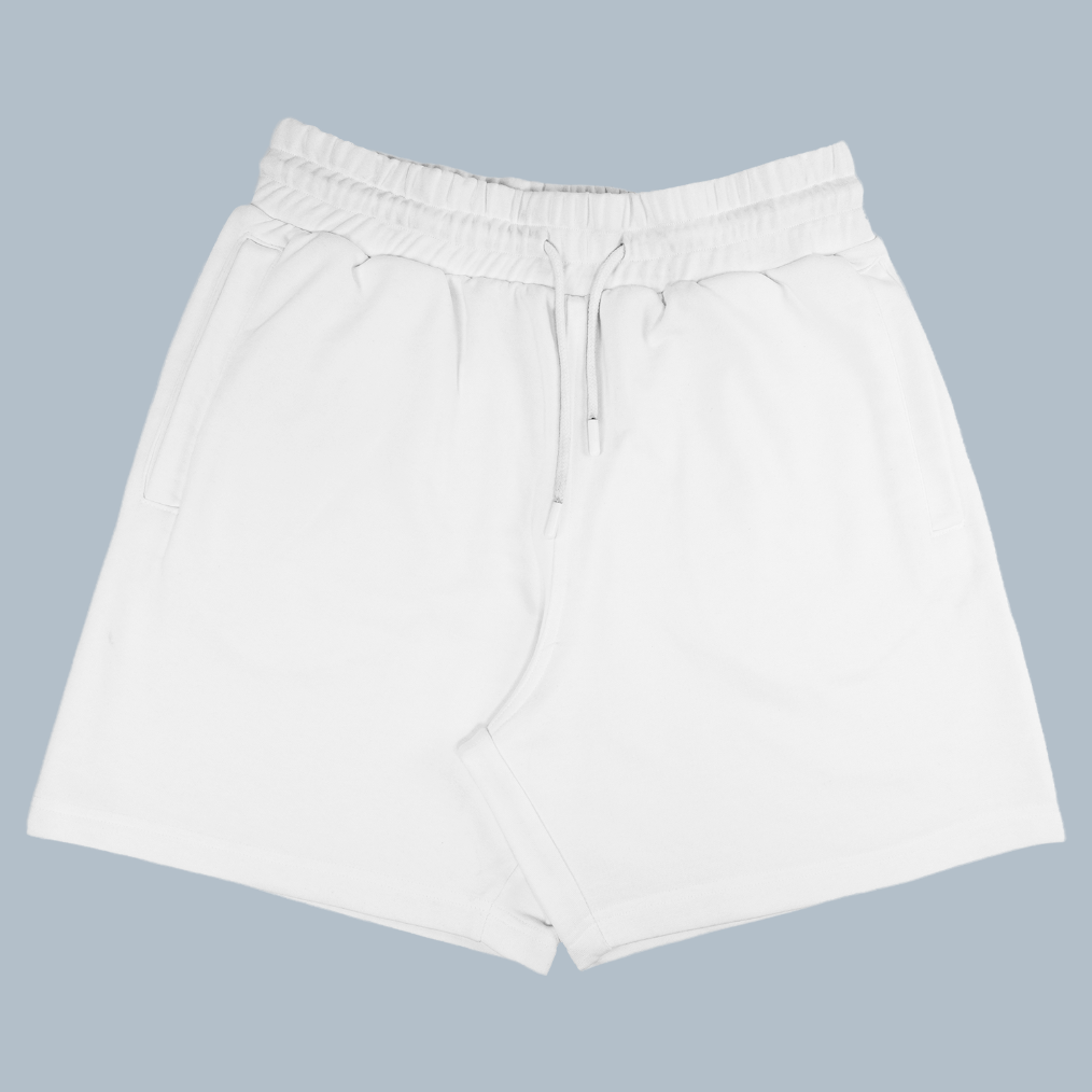 Royale Terry Cotton Shorts White