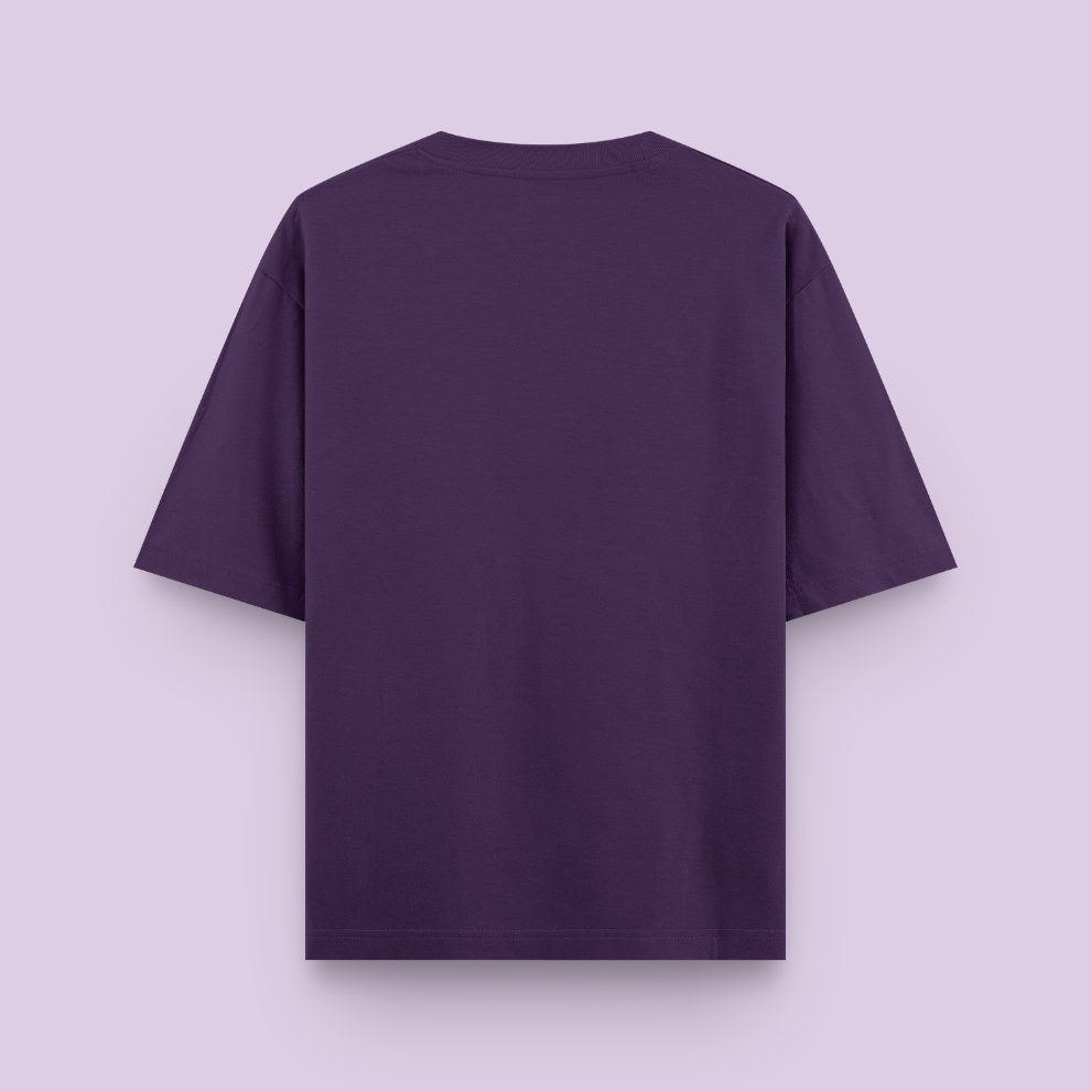 Unisex Oversized Cotton T-Shirt Purple