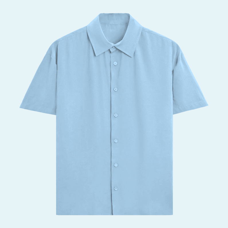 Unisex Oversized Cotton Shirt Baby Blue
