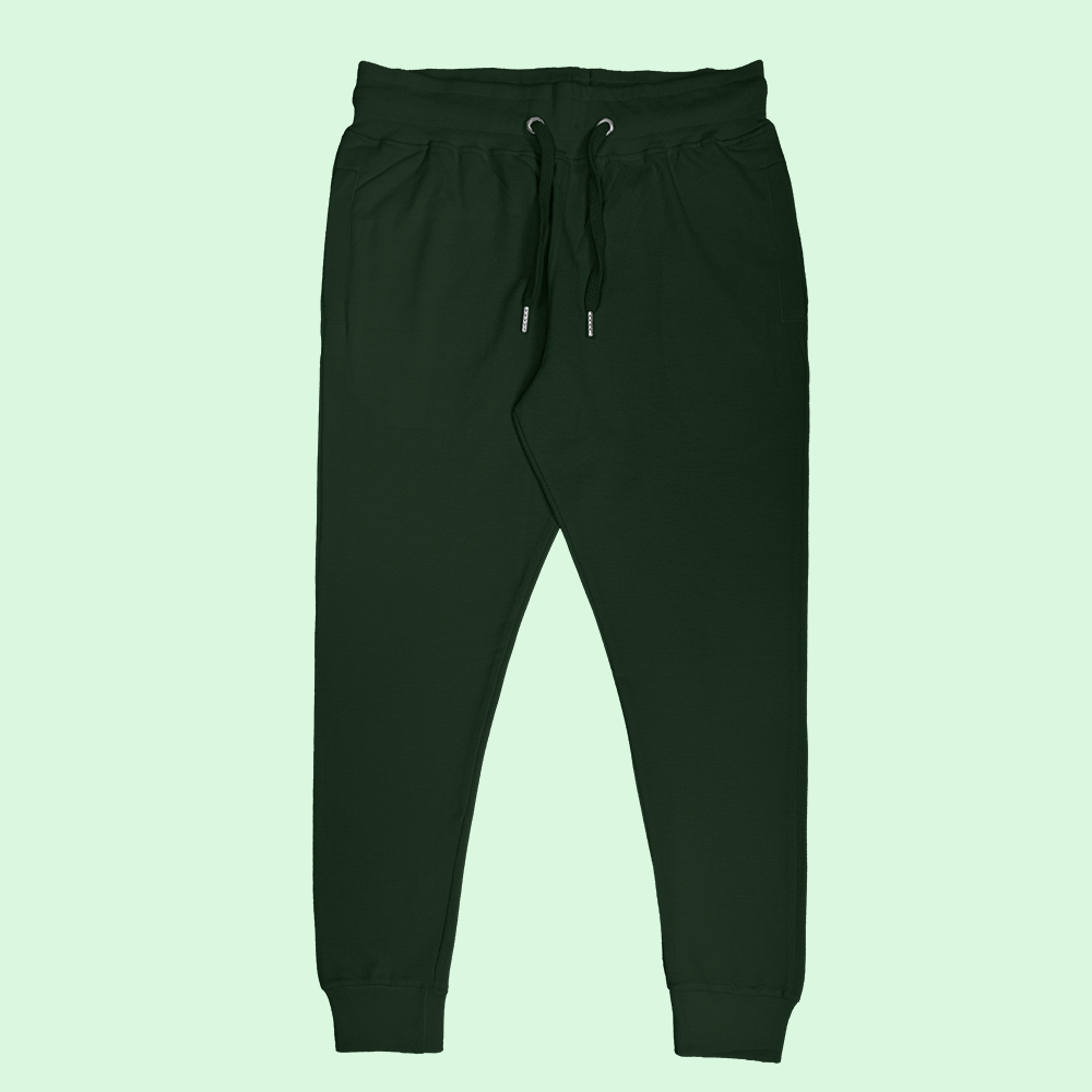 Unisex Cotton Joggers Bottle Green