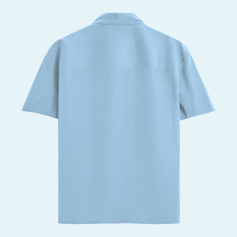 Unisex Oversized Cotton Shirt Baby Blue