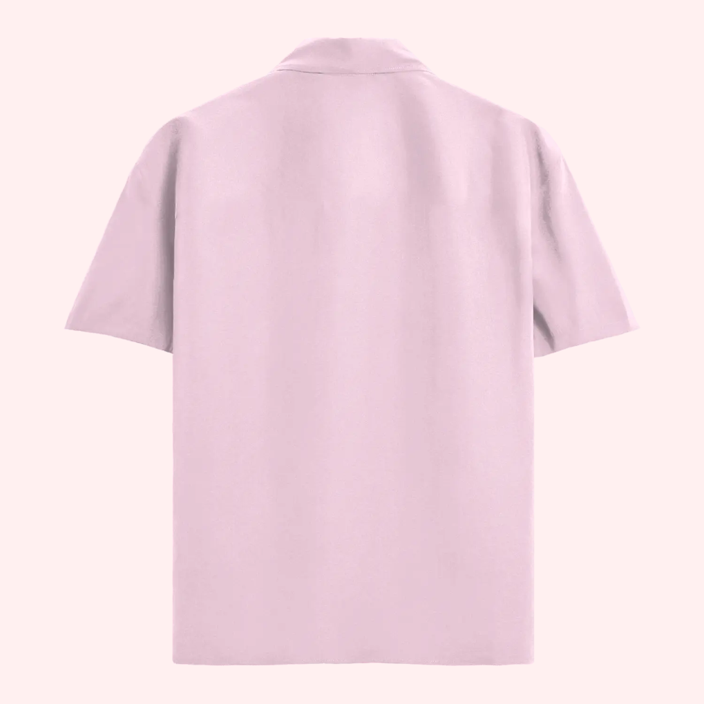 Unisex Oversized Cotton Shirt Light Pink