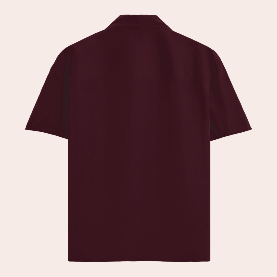 Unisex Oversized Cotton Shirt Maroon